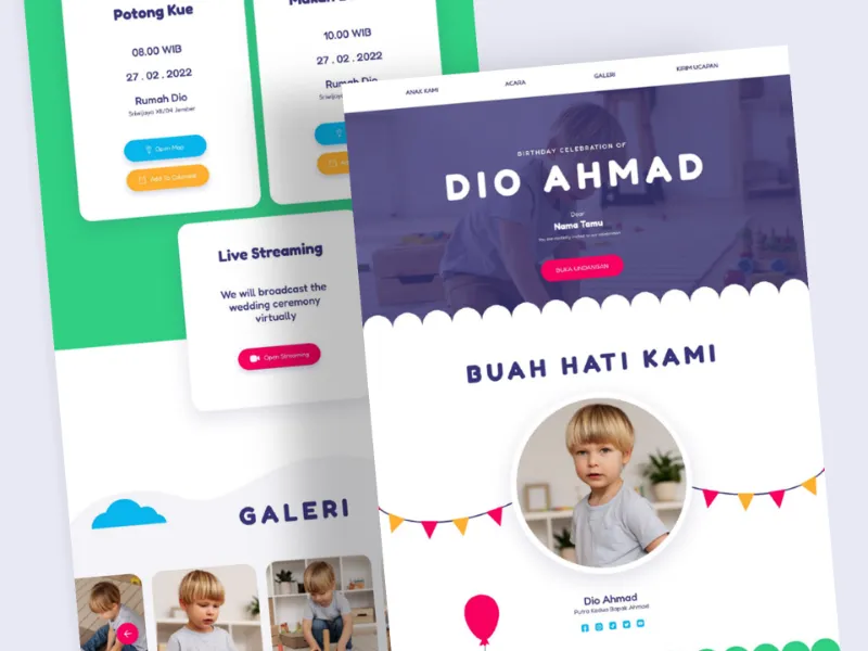 Template Undangan Online Ulang Tahun Anak / Birthday