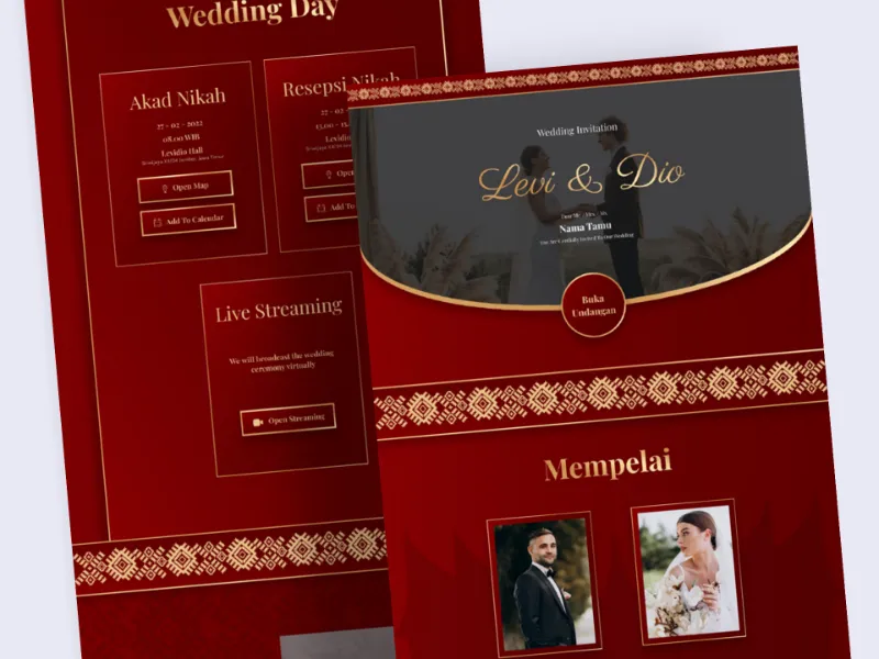 Template Undangan Online Pernikahan Tradisional Adat Sumatera