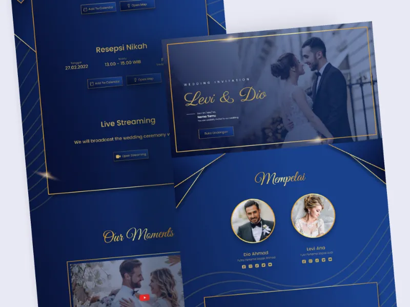 Template Undangan Online Pernikahan Elegant 1