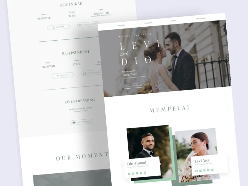 Template Undangan Online Pernikahan Minimalist 2