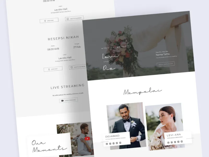 Template Undangan Online Pernikahan Minimalist 3
